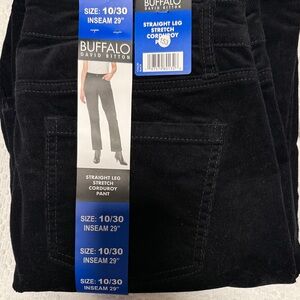 Buffalo David Bitton Black Straight Leg Corduroy Jeans